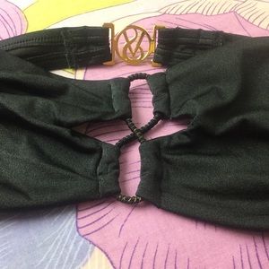 NWOT Victoria’s Secret Black Bralette with Gold VS Letters